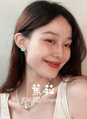 OKTO饰品【山归来ANCORA系列】红色滴釉复古耳饰高级感银针耳钉女