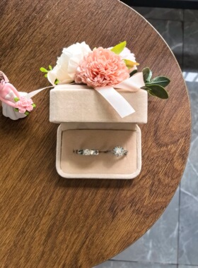 仿真钻戒结婚对戒婚礼一对戒情侣求婚交换仪式情侣款送女友可调节