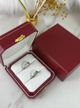 一心一意心形情侣对戒结婚假钻戒婚礼拍婚纱照活口可调节莫桑戒指