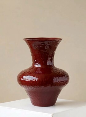 陶瓷花瓶客厅复古摆件景德镇瓷器复古设计感小众插花器中式艺术感