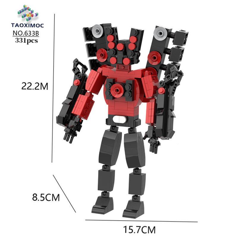 Skibidi Toilet Cameraman Building blocks MOC Titan Audio man-图0