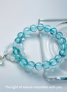 【海屿】祈福原创能量蓝水晶手串
