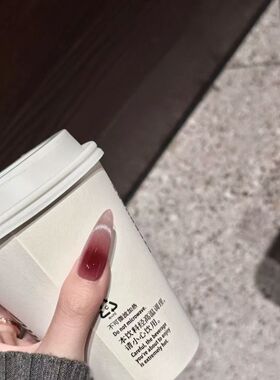 A8红色猫眼甲片指甲穿戴甲新年礼物安可拉红法式尖头爆闪