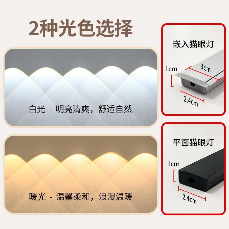 220v无变压器人体感应山丘灯带橱柜灯led插电式玄关鞋柜酒柜波纹 - 图1