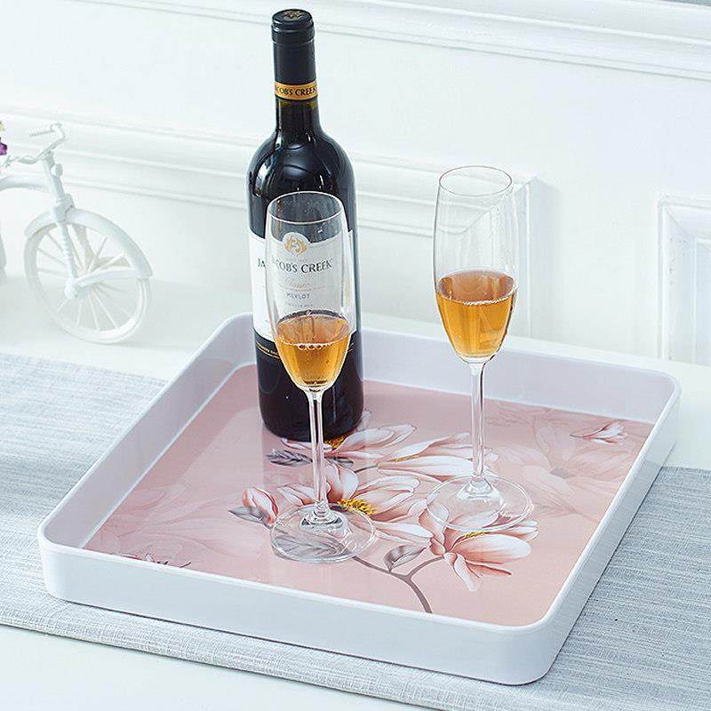 北欧简约正方形托盘家用客厅水杯盘茶盘餐具轻奢高级酒店点心餐盘,淘宝优惠券,粉丝福利购,淘宝优惠卷