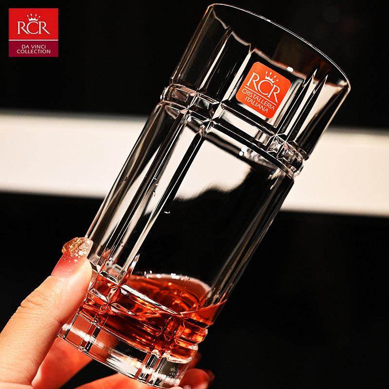 意大利RCR水晶玻璃高颜值水杯牛奶耐热泡茶杯果汁绿茶杯家用套装,淘宝优惠券,粉丝福利购,淘宝优惠卷