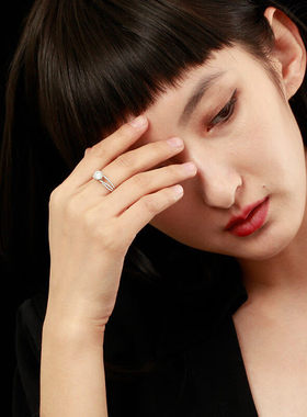 钻石之乡商丘钻石人工钻石三生三世S925纯银戒指女生求婚轻a2568