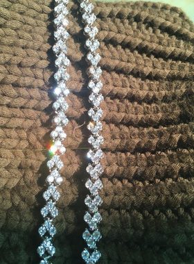 钻石之乡河南商丘人工钻石罗马满钻手链925纯银女款银饰品时a2617