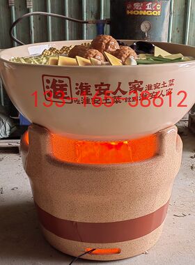 网红打卡玻璃钢砂锅雕塑餐厅形象装饰门店开业巨型迎宾景观大摆件