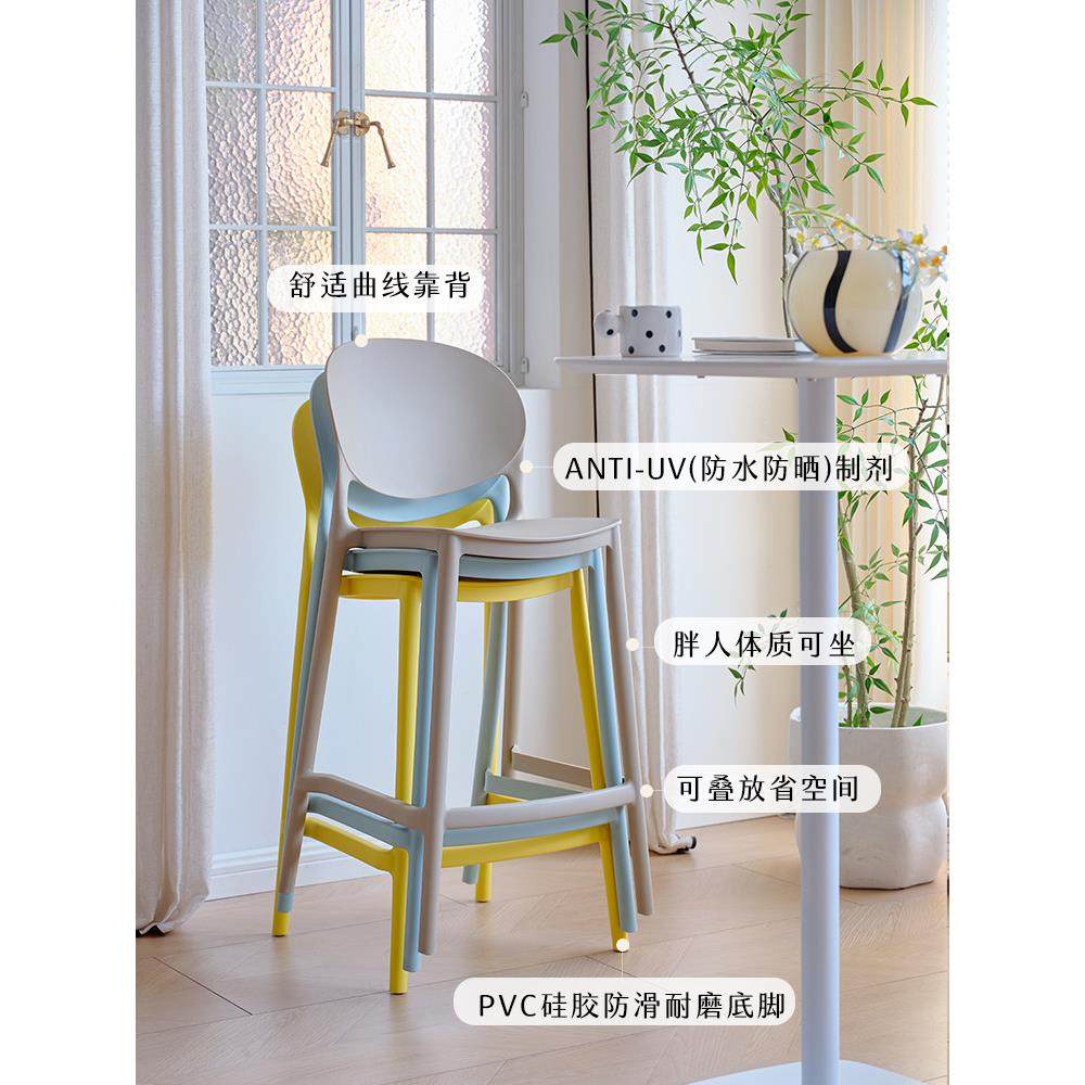吧台椅子设计师高脚凳久坐不累靠背椅轻奢高级感酒吧家用岛台吧凳,淘宝优惠券,粉丝福利购,淘宝优惠卷