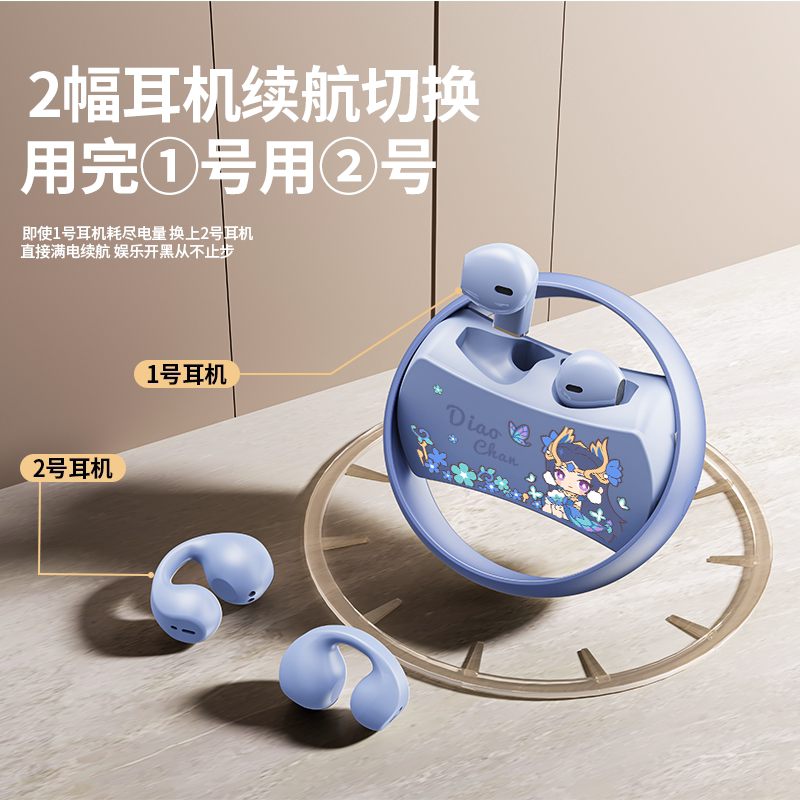 王者荣耀耳机原初者王者荣耀无线蓝牙耳机通话清晰降噪游戏低延迟一机两用旋转