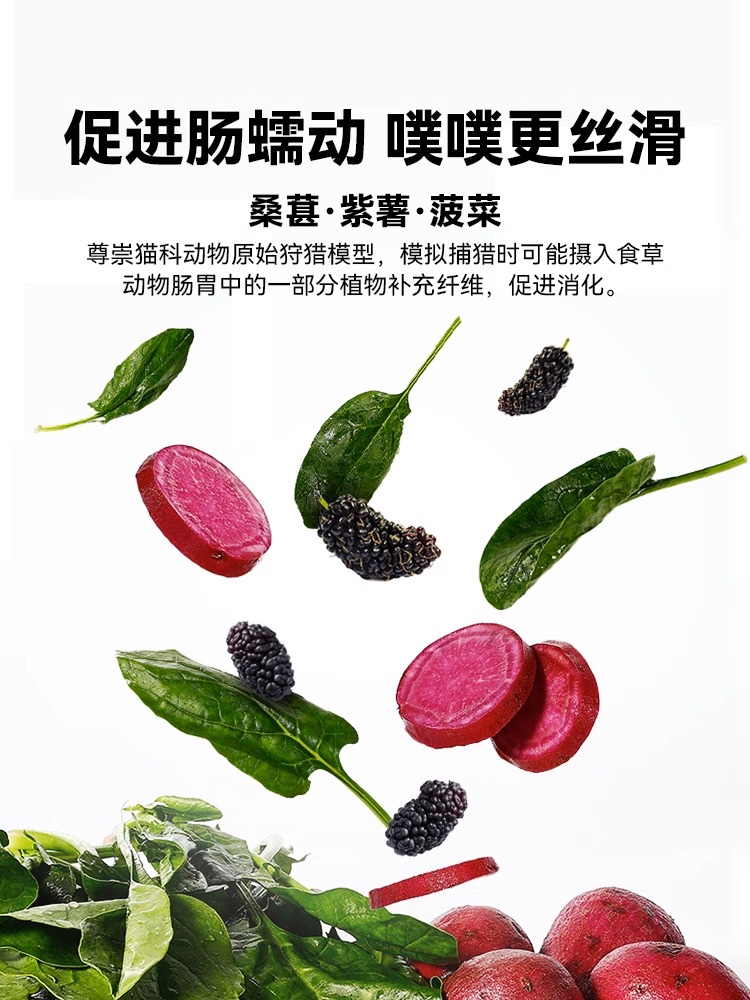帕特猫主粮果蔬配方成猫幼猫主食肠胃发育增肥桑葚兔肉