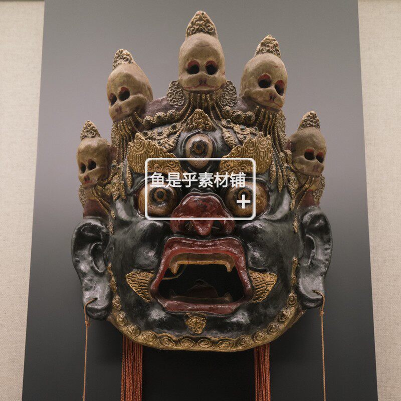 中国传统少数民族民间民俗傩祭傩戏藏族藏戏祭祀面具高清素材图片,淘宝优惠券,粉丝福利购,淘宝优惠卷