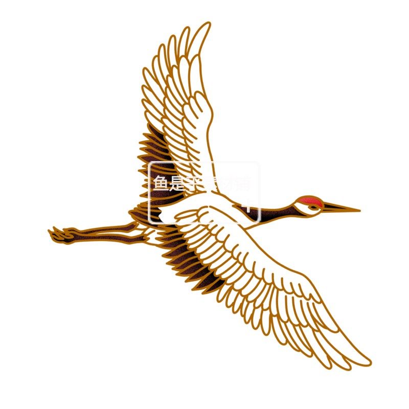 中国风仙鹤丹顶鹤白鹤古典复古免扣元素png格式模板海报设计素材,淘宝优惠券,粉丝福利购,淘宝优惠卷