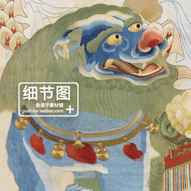 清裘王氏文殊大士像绣线古代人物佛像艺术参考鉴赏电子版图片素材,淘宝优惠券,粉丝福利购,淘宝优惠卷