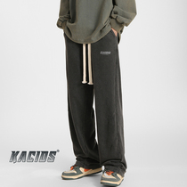 Meitu Pants Mens Autumn Winter 2023 New Sports Straight Barrel Loose Wear Pants Boys Tooling Casual Long Pants