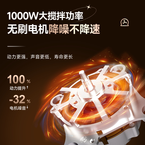 西屋无刷柔音破壁机家用全自动多功能钛涂层榨汁变频料理机J37-W - 图1