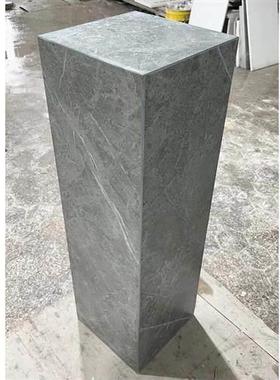 岩板哑光灰色装饰台简约方型落地底座 石材高端台子 摆件展台摆台