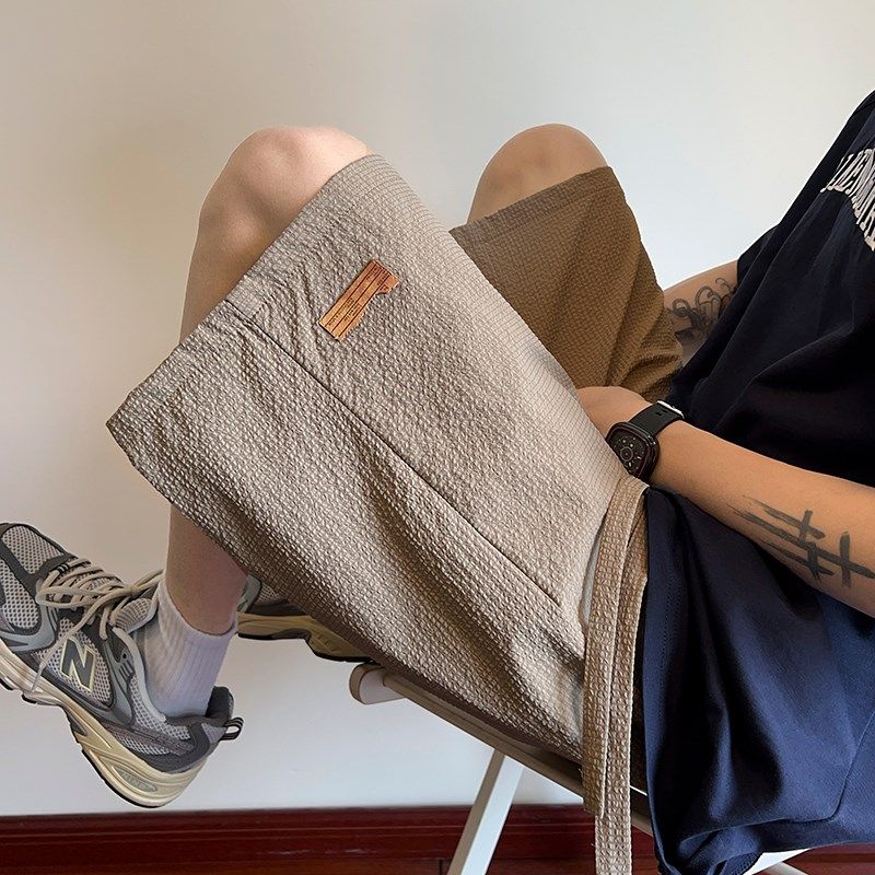 300斤大码男装泡泡纱速干短裤男夏季薄款潮流宽松休闲五分沙滩裤2,淘宝优惠券,粉丝福利购,淘宝优惠卷