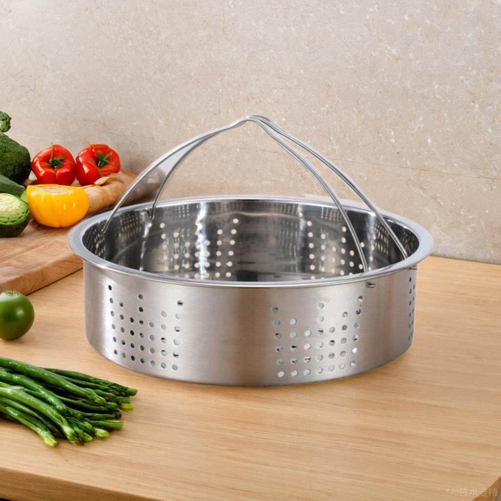 带提手蒸笼提手蒸屉蒸格电饭煲无孔蒸盆电饭锅蒸架304不锈钢蒸盆,淘宝优惠券,粉丝福利购,淘宝优惠卷