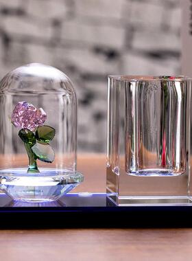 感恩节礼物送女老师朋友闺蜜高中生定制照片实用商务礼品水晶笔筒