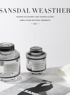 卫生间浴室柜梳妆台浴缸旁蜡烛杯香薰杯收纳盒储物盒台面装饰品