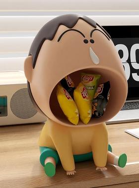 阿呆客厅桌面钥匙收纳托盘入户玄关入门乔迁新居礼品软装饰品摆件