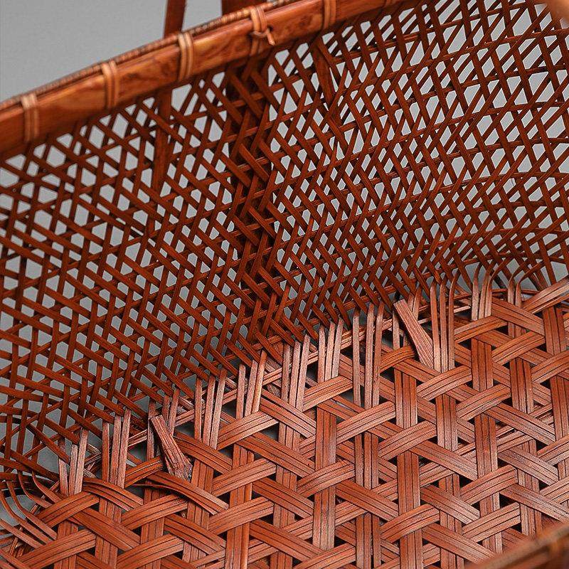 大漆竹编买菜篮茶具收纳篮古风提篮果篮手工旅行便携鸡蛋筐购物篮,淘宝优惠券,粉丝福利购,淘宝优惠卷