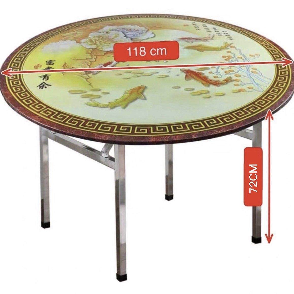 304D不锈钢折叠彩色圆桌子家用酒席饭堂食堂餐馆餐厅大圆桌家用,淘宝优惠券,粉丝福利购,淘宝优惠卷