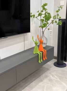 植绒轻奢感卡通创意现代简约礼物样板房客厅玄关电视柜家居装饰品