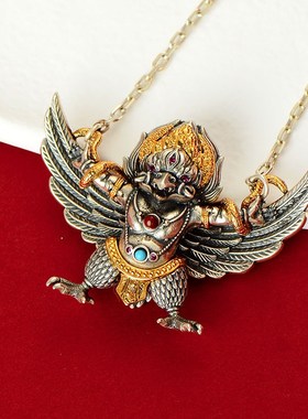 极速大鹏金c翅鸟银吊坠室内家用男女项链挂坠饰品随身佩戴挂件
