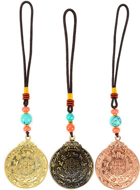 极速九宫八卦牌随身吊牌十二生肖腰牌吊坠铜手.工男女项链