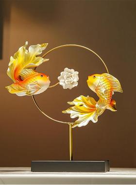 刺身摆盘装饰品酒店海鲜姿造盘饰三文鱼点缀年年有余鲤鱼装盘摆件