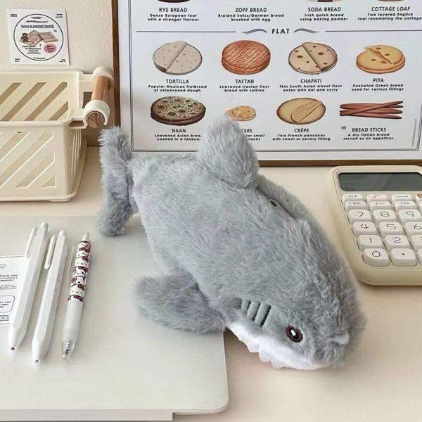 Turtle high-end cute green and red storage bag Korean version hot cartoon primary school student pencil case plush book pencil bag