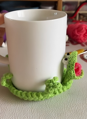 蜥蜴杯垫DIY钩针毛线材料包