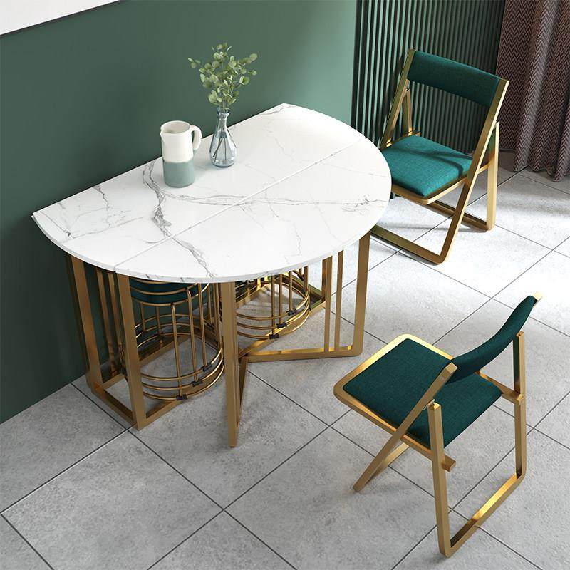 轻奢现代简约可折叠伸缩圆桌餐桌家用电磁炉小户型饭桌不占地方,淘宝优惠券,粉丝福利购,淘宝优惠卷