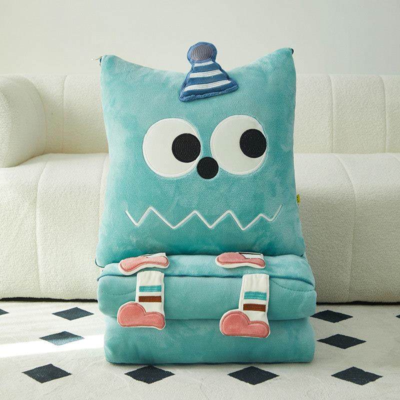 卡通两用抱枕被加厚牛奶绒汽车靠垫背办公室学校沙发午休折叠毛毯,淘宝优惠券,粉丝福利购,淘宝优惠卷