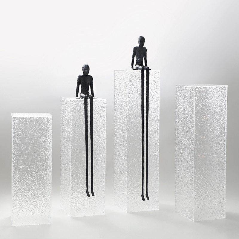 现代抽象铸铁黑人雕塑吊脚坐姿人物摆件客厅电视柜家居创意工艺品,淘宝优惠券,粉丝福利购,淘宝优惠卷