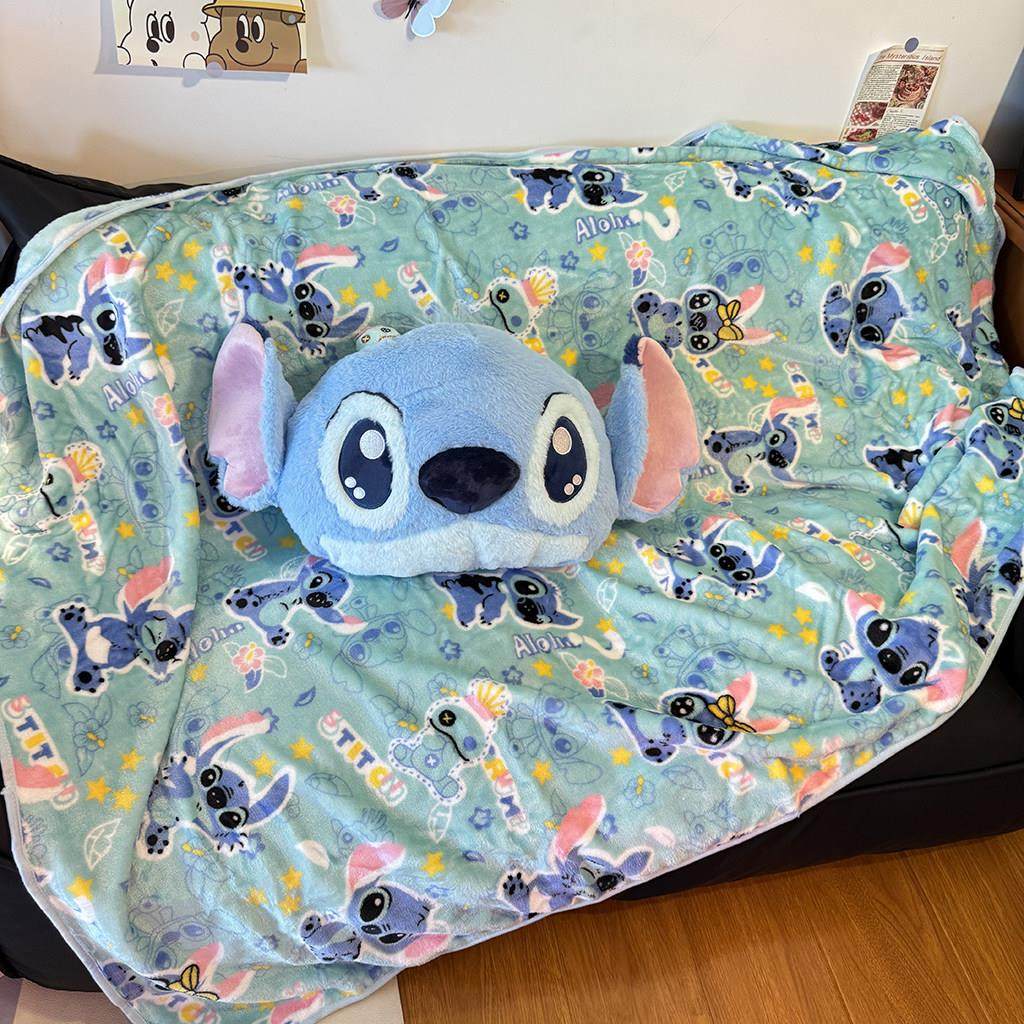 卡通史迪仔抱枕被子两用午睡办公室枕头床上靠垫车载毯子二合一,淘宝优惠券,粉丝福利购,淘宝优惠卷