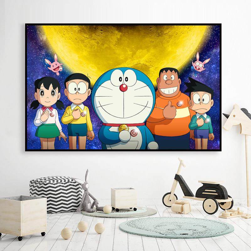 卡通钻石画2024新款满钻机器猫哆啦A梦动漫点贴钻十字绣儿童卧室,淘宝优惠券,粉丝福利购,淘宝优惠卷
