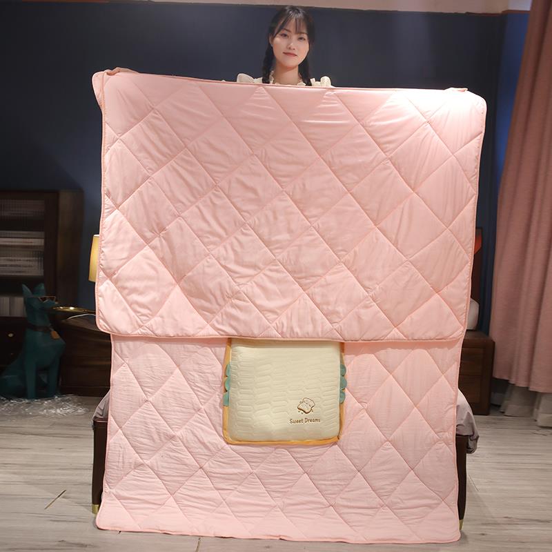 冰丝抱枕被子两用午睡枕头空调被汽车载靠枕办公室折叠毯二合一夏 - 图0