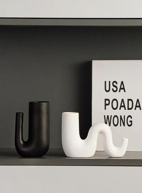 高档现代抽象艺术个性小众家居装饰品酒柜客厅高级感轻奢软装摆件