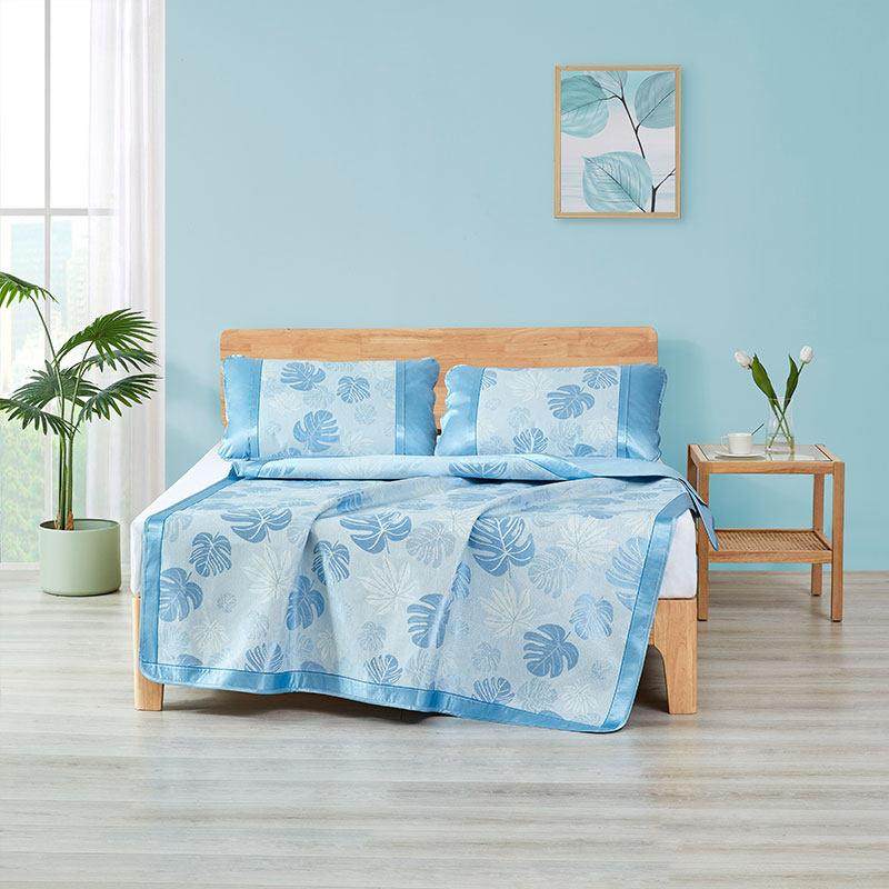 梦洁家纺冰丝凉席夏季三件套软席凉感席子可水洗学生宿舍单人笠席,淘宝优惠券,粉丝福利购,淘宝优惠卷