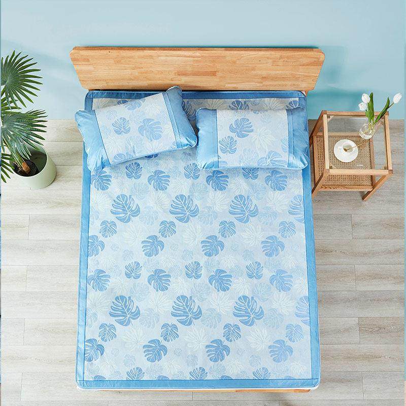 梦洁家纺冰丝凉席夏季三件套软席凉感席子可水洗学生宿舍单人笠席,淘宝优惠券,粉丝福利购,淘宝优惠卷