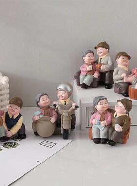 老头老太太白头偕老人物家居装饰结婚礼物新房间卧室摆件创意温馨