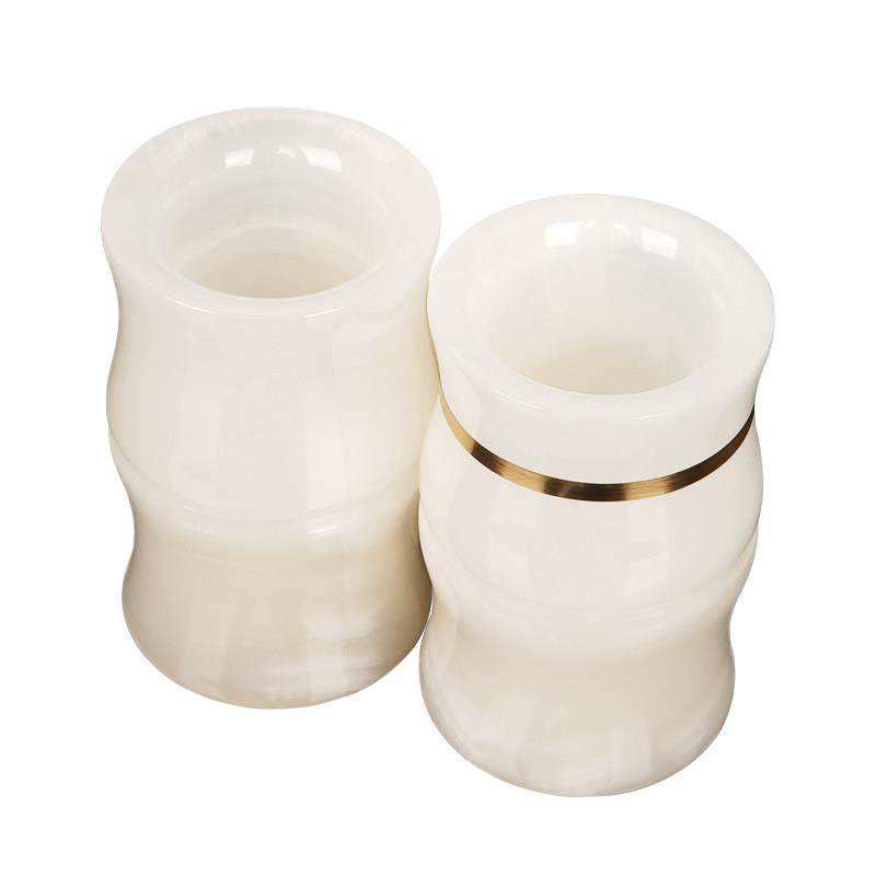 笔筒梳子筒白玉大理石收纳筒 牙刷牙具架座浴室洗手台化妆轻奢,淘宝优惠券,粉丝福利购,淘宝优惠卷