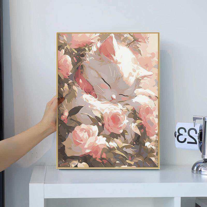 5d钻石画2024新款猫咪动物高颜值砖石贴画粘贴客厅手工diy十字绣,淘宝优惠券,粉丝福利购,淘宝优惠卷