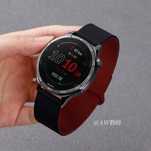 适用佳明Forerunner255/245/265M运动手表表带Garmin回环645m磁吸硅胶高级Vivomove4/venu3/2plus男女款腕带 - 图0