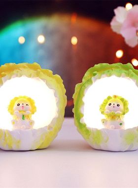 狗ins灯网红树脂儿童小夜灯创意家居桌面星星礼物摆件蔬菜卡通送