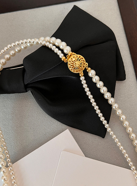 双层施家珍珠项链女轻奢小众